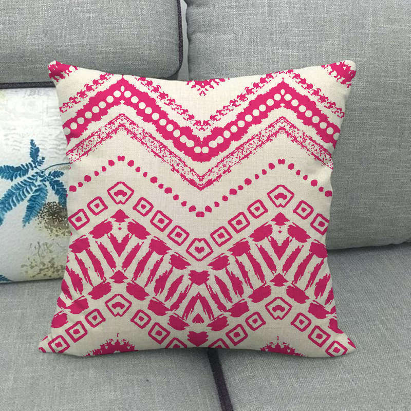 Simple Pattern Series Digital Printing Short Plush Pillow Covers Decorative For Car Sofa Office Cushion Cover Home Goods