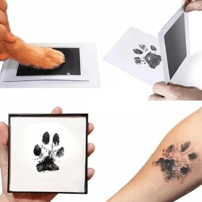 Kit de cerneală pentru imprimarea labei de pisică, câine, tampon, sigur, non-toxic, ușor de bricolaj, curat, atingere, fără cerneală, suvenir pentru animale de companie, cadouri amprenta de mână născută.