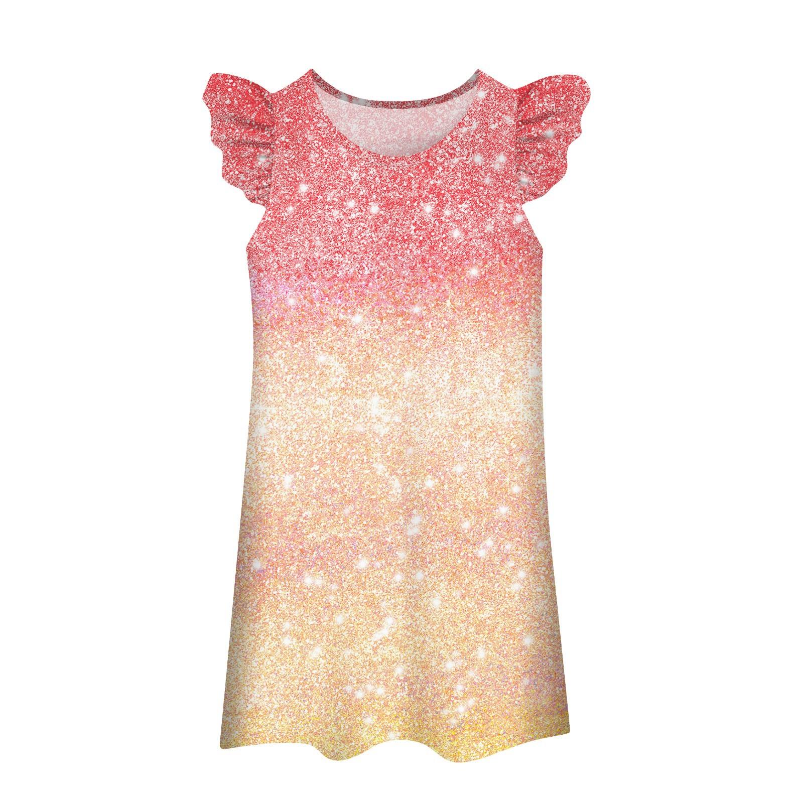 

Детское платье Юбка с развевающимися рукавами Повседневное платье 90 жёлтый