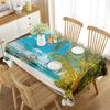 Hawaii Tablecloth, Waterproof and Wipeable Table Cloth for Restaurant Kitchen Dinner,Beach Modern Washable Polyester Table Cover
