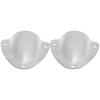 2pcs Clam Shell Vent Cable Pass Through Protective Cover Polished Stainless Steel Hardware for