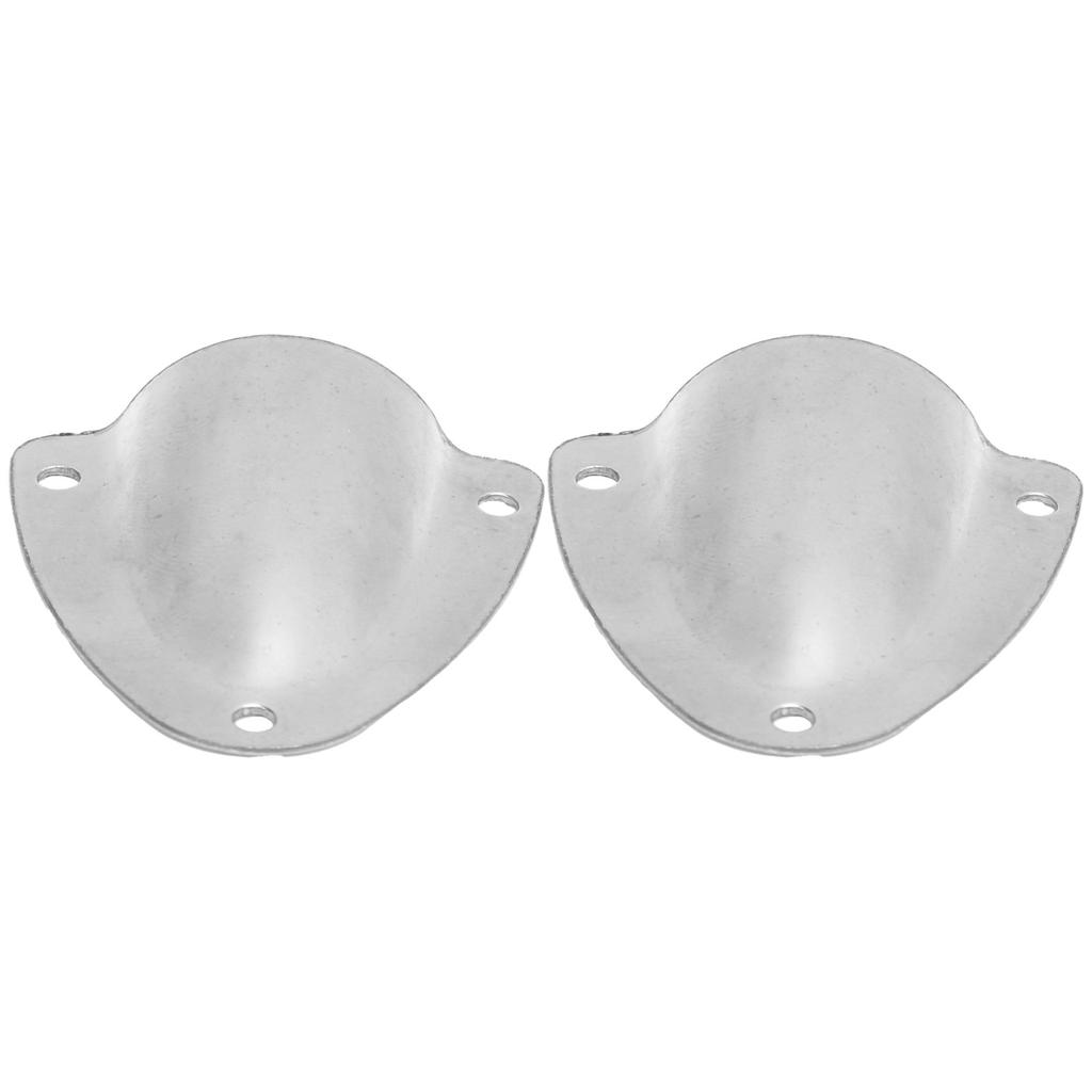 2pcs Clam Shell Vent Cable Pass Through Protective Cover Polished Stainless Steel Hardware for