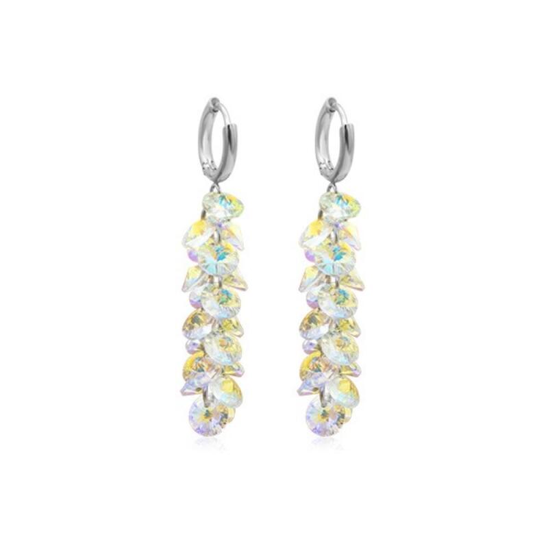 

Women s Chandelier One-Touch Long Drop Earrings A34032_ONECOLOR