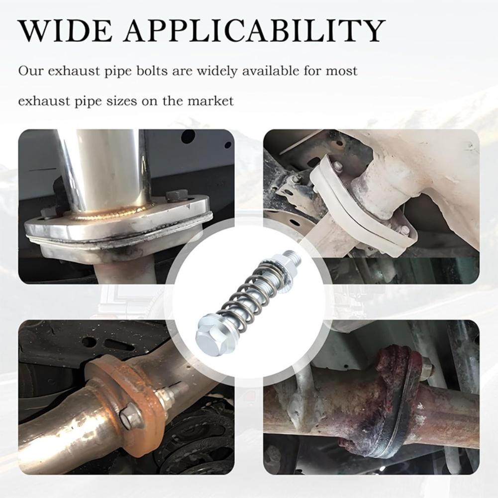 M10x1.5x75mm Exhaust Bolts And Nuts Kit Auto Parts Exhaust Bolt And Spring Kit Car Accessories
