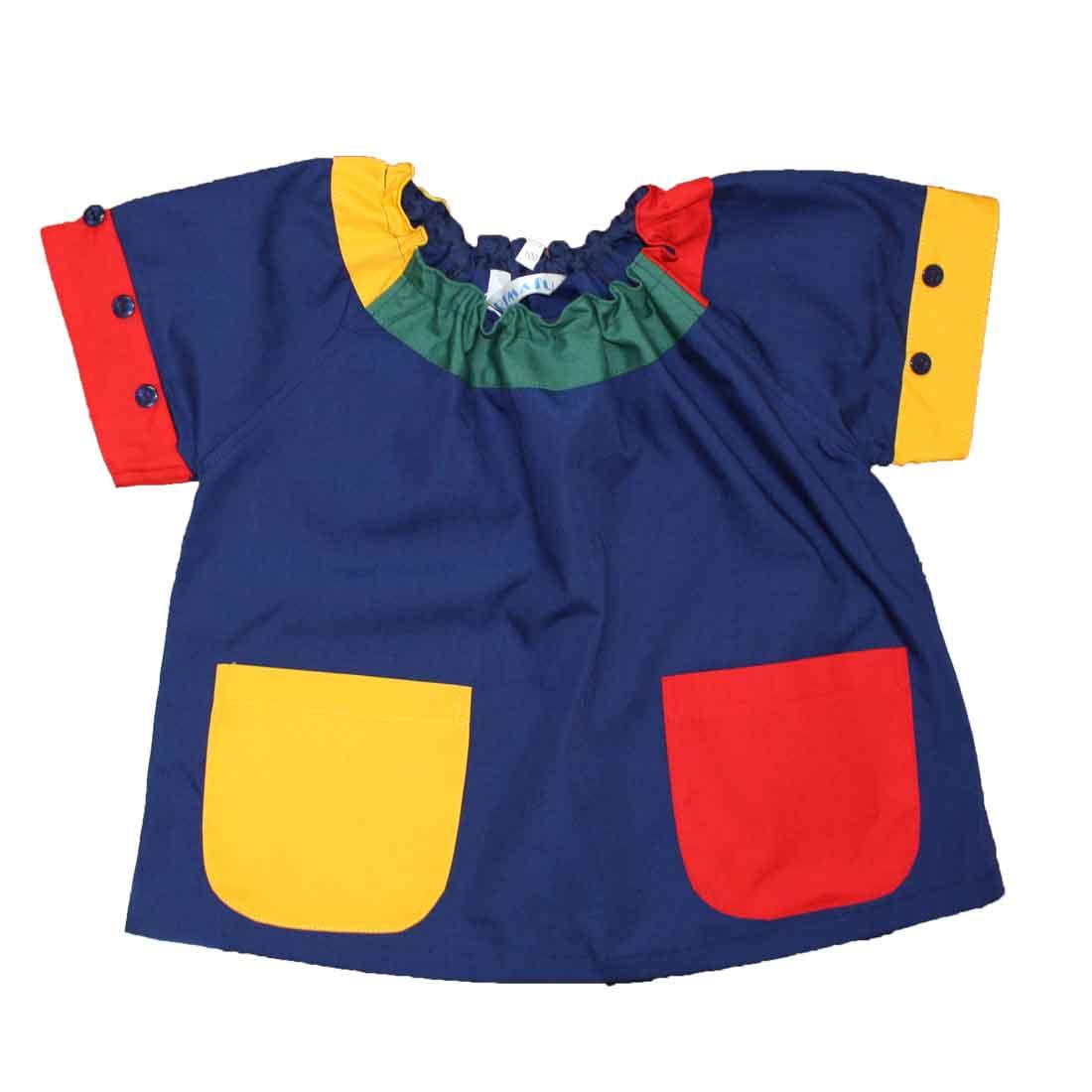 Colorful smock [Kindergarten/Toddler] 125cm/130cm Admission Kindergarten Nursery School