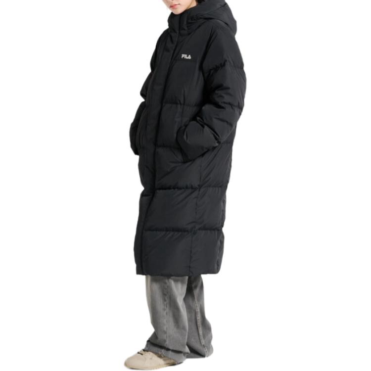 FILA Down Jackets Unisex Black Hooded Thickened FS254DJ01X005014