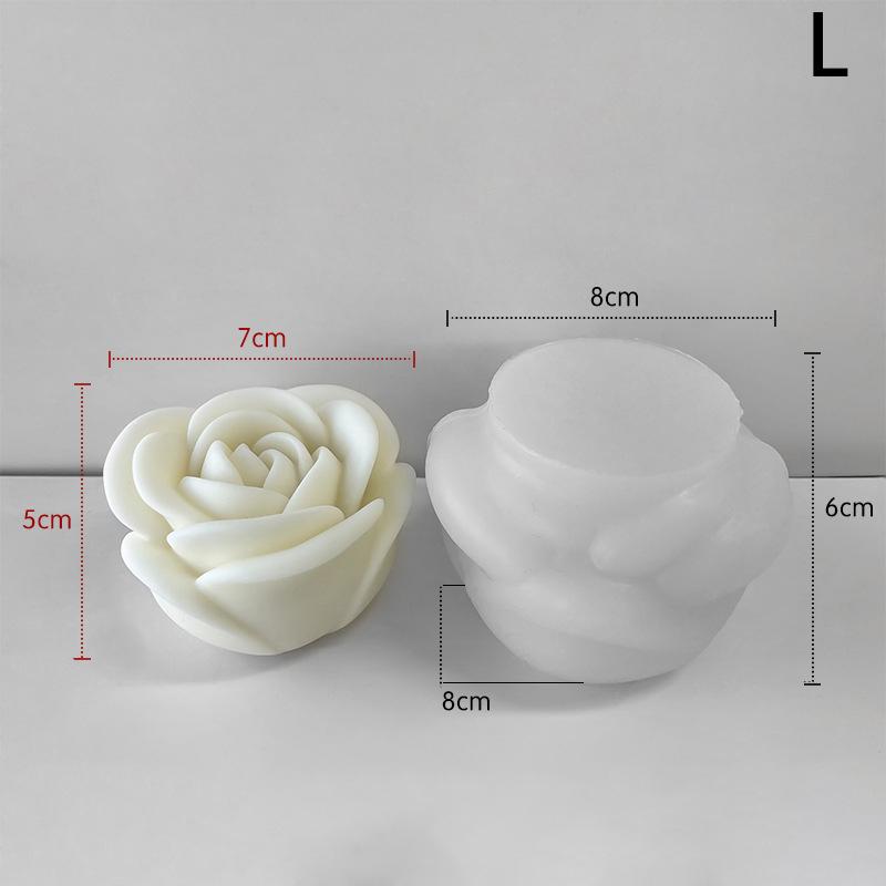 Flower Silicone Candle Mold 3D Peony Flower Soap Gypsum Resin Casting Mould Diy Chocolate Cake Baking Tool Wedding Gift