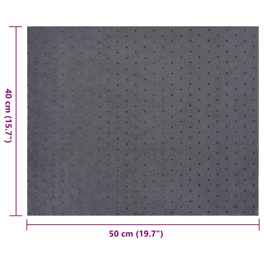 Oil Absorbent Pads 100 Pcs Gray 40x50 cm