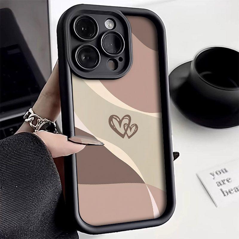 Phone Case Minimalist Heart PatternFor Xiaomi Redmi Note 14 13 12 11 Pro Plus 5G Shockproof Candy Cover For Redmi 14C 13C Fundas
