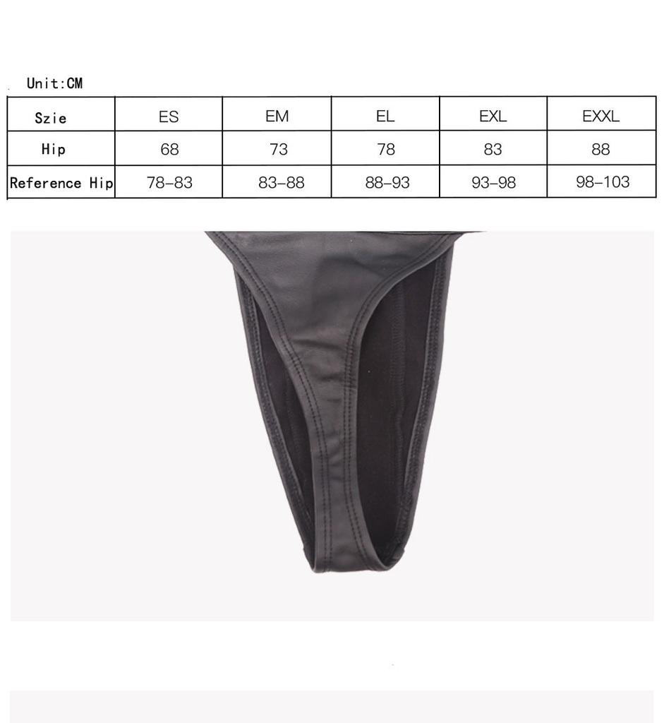 Sexy Herren Latex Glänzend U-förmige Beutel Slip Niedrige Taille G-String Glatte Tanga Faux Leder Micro T-Rücken Gay Wear Große Größen F23