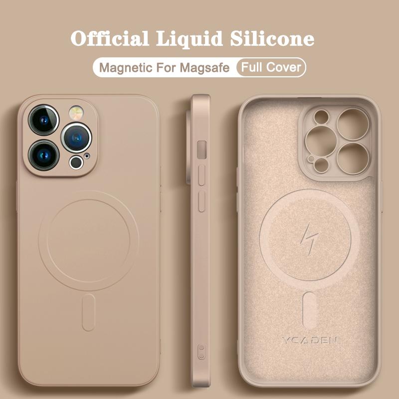 Custodia Magnetica in Silicone Liquido di Lusso Per Magsafe Per iPhone 17 16 15 11 12 13 14 Pro Max X XR XS 7 Plus Copertura Colore Caramella