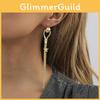 Geometric Long Chic Star Earrings Womens Gold Plated Tassel Statement Jewelry