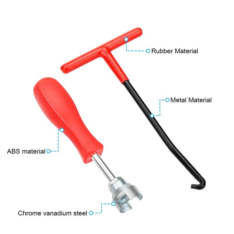 2 Pcs Metal Brake Caliper Spring Tool With Spring Hook Wrench - Heavy-Duty Automotive Repair Tool For Precise Brake Adjustment