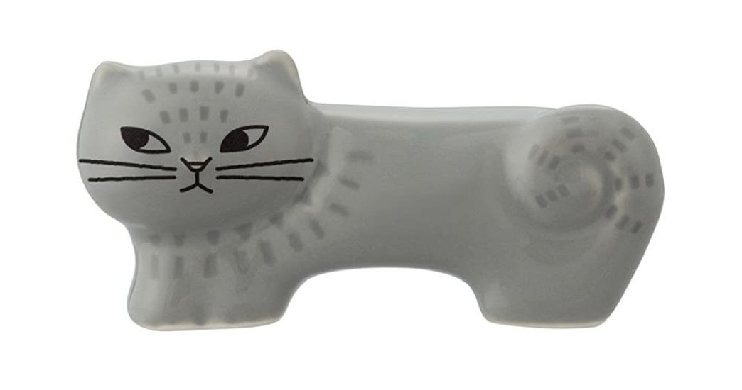 

Decore Corporation FIKA Cat Chopstick Rest GY Size: Approx. W5.5 D1.8 H2.6 MG-86502