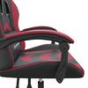Gaming Chair Swivel Black and Burgundy Artificial Leather