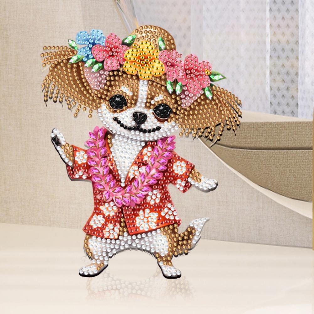 Acryl Speziell Geformt Niedliches Tier Diamantmalerei Schüttelkopf Tischdekorationen Diamantmalerei Schüttelkopf Schreibtischdekoration