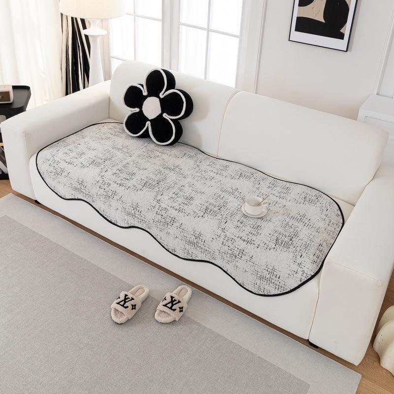 Special-Shaped Sofa Cushion, Universal Cushion For All Seasons, Irregular Straight Row Leather, Retro Light Luxury, High-End Sofa Cloth Cover