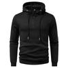 Men's Half Zipper Hooded Hoodies Solid Korean Sweatshirts Man Fashion Streetwear Hooded Sweatshirt Slanted Pocket Casual Hoodie