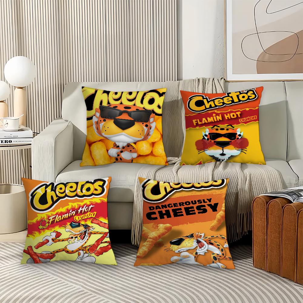 Fashion Food Print C-Cheetos Pillow Case Office Cushions Suitable For Sofa Car Bedroom Decorative Cushion Cover
