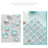 1 Pair 3D Rhinestone Nail Art Charm Light Sea Blue Geometric Faux Crystal Nail Design Jewelry DIY Crafts Nail Decoration