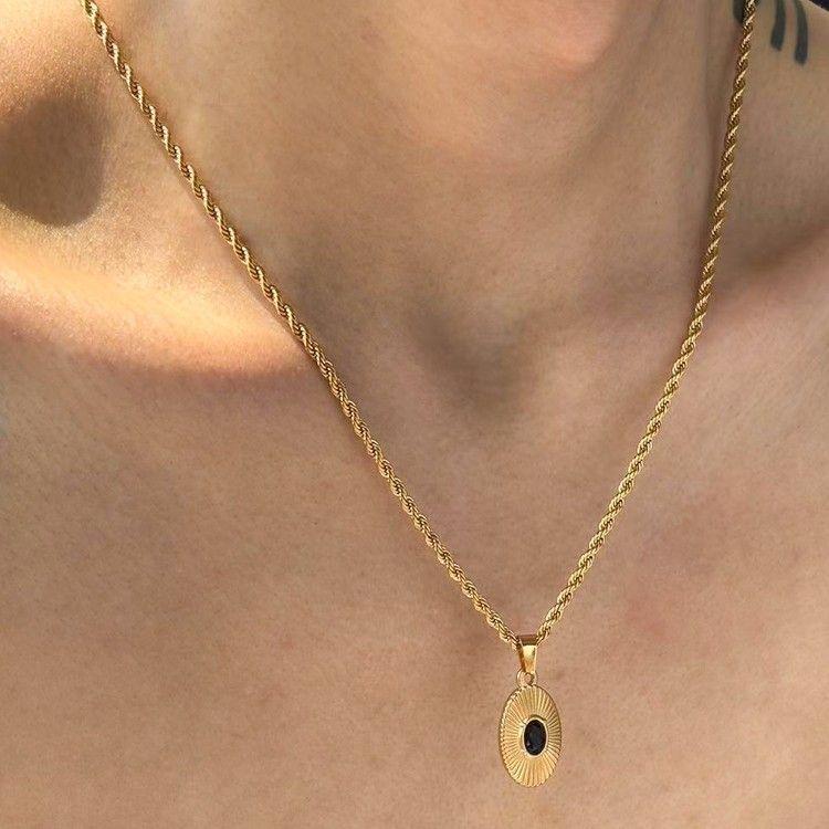 

Унисекс Подвеска-ожерелье Легкая Роскошь - Европейский Французский Ручной Работы Нишевый Простой Дизайн - Мужские Трендовые Инс Аксессуары