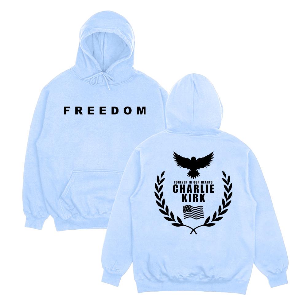 Tribute Charlie Kirk Freedom Hoodies Frau Mann Neu Ästhetische Pullover Herbst Langarm Kapuzenpullover Übergroße High Street Sweatshirts