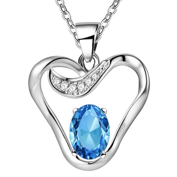 925 Silver Plated Fashion Necklace with Diamond-Set Ingot