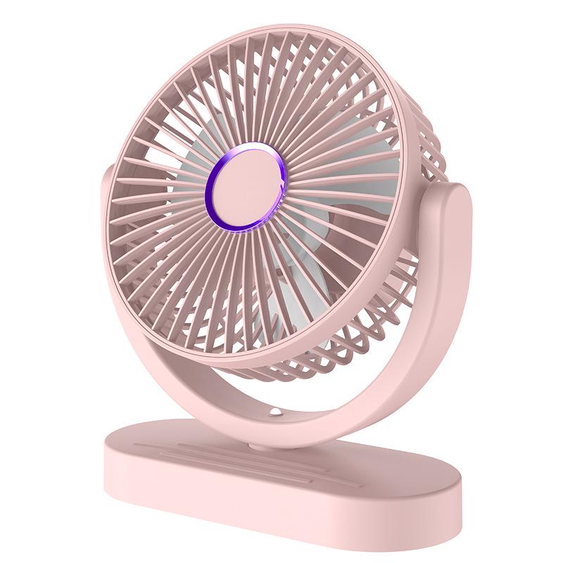 Dual-Head USB Rechargeable Desktop & Floor Fan with 360° Rotation for Outdoors and Camping Single or Dual Head