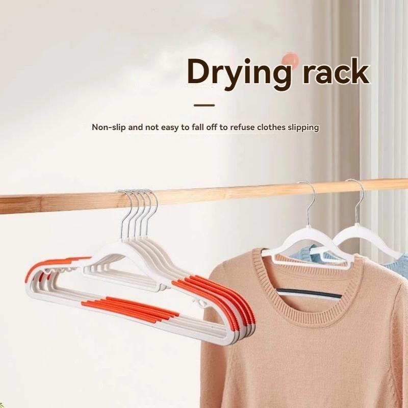 Plastic Clothes Hanger Non-Slip Adult Home Use Wardrobe Hanger for Bedroom Balcony Drying Garment Rack