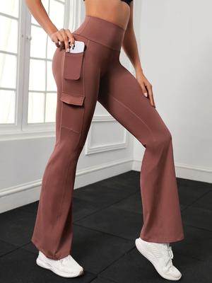 Wide-leg Flared Trousers High Waist Hip Life  Fitness Casual   NudWear Thin Yoga Pants For Women