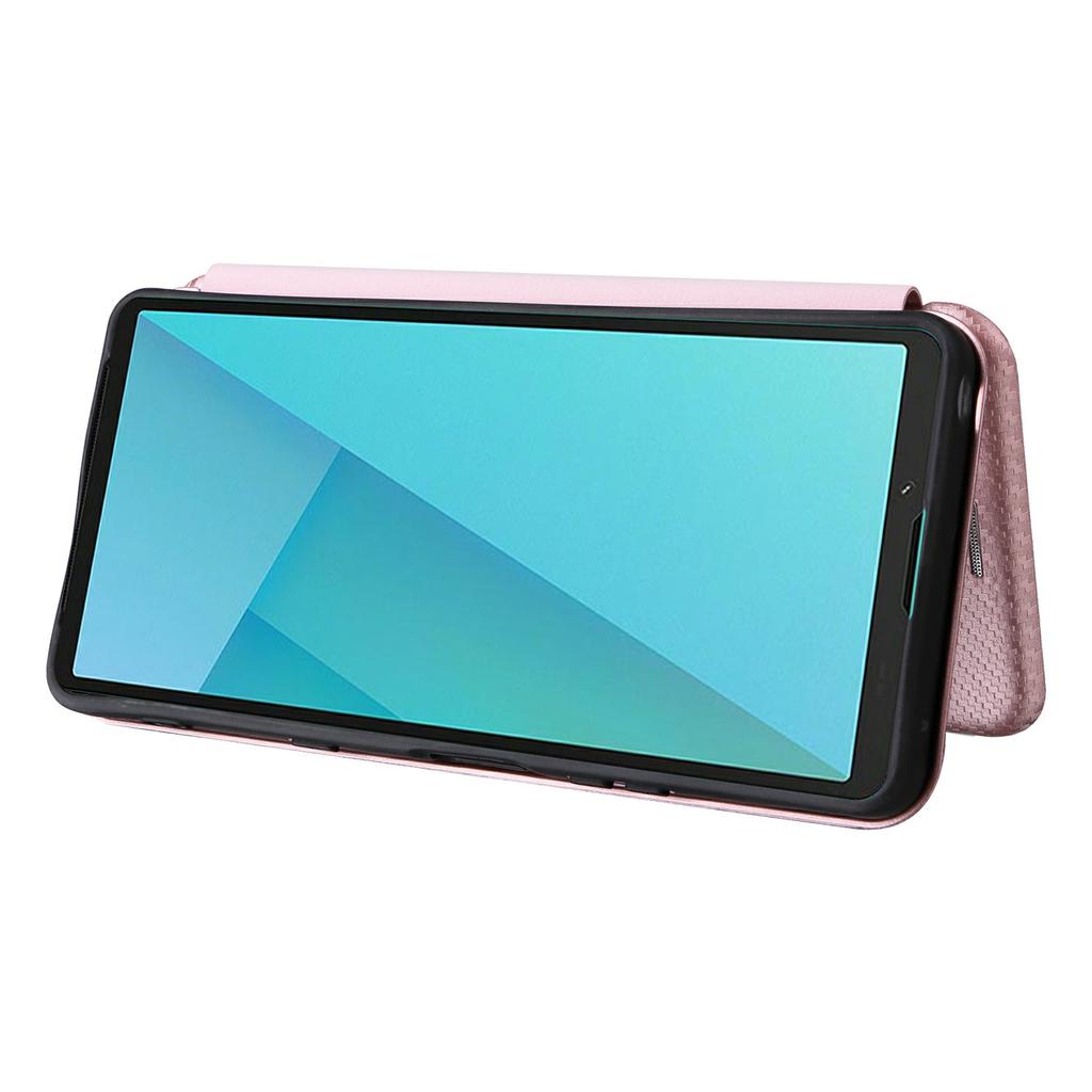 For Sony Xperia 10 VII Case Carbon Fiber Texture Drop-Proof PU Leather Phone Cover