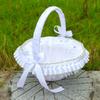 Princess Style Decorative Storage Basket With Metallic Accent Perfect For Bridal Showers Anniversaries And Photo Props