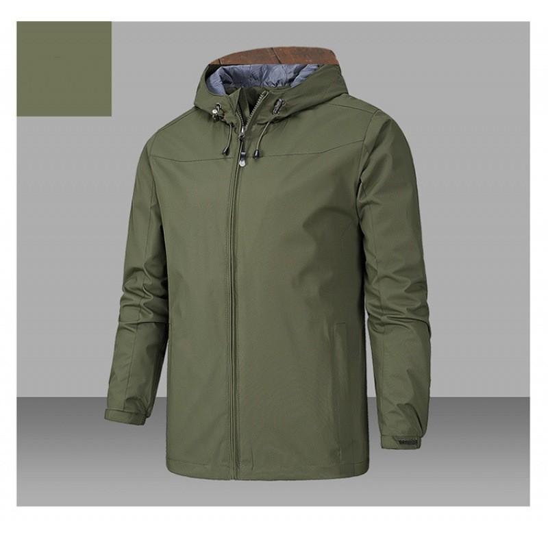 Youth Spring/Autumn Hooded Sports Jacket Outdoor Casual Oversized Windbreaker 4XL