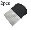 Crinkle Cutter Blade Waffle Fry Cutter Stainless Steel Vegetable Potato Wavy Chopper Knife French Fry Slicer for Carrot Onion