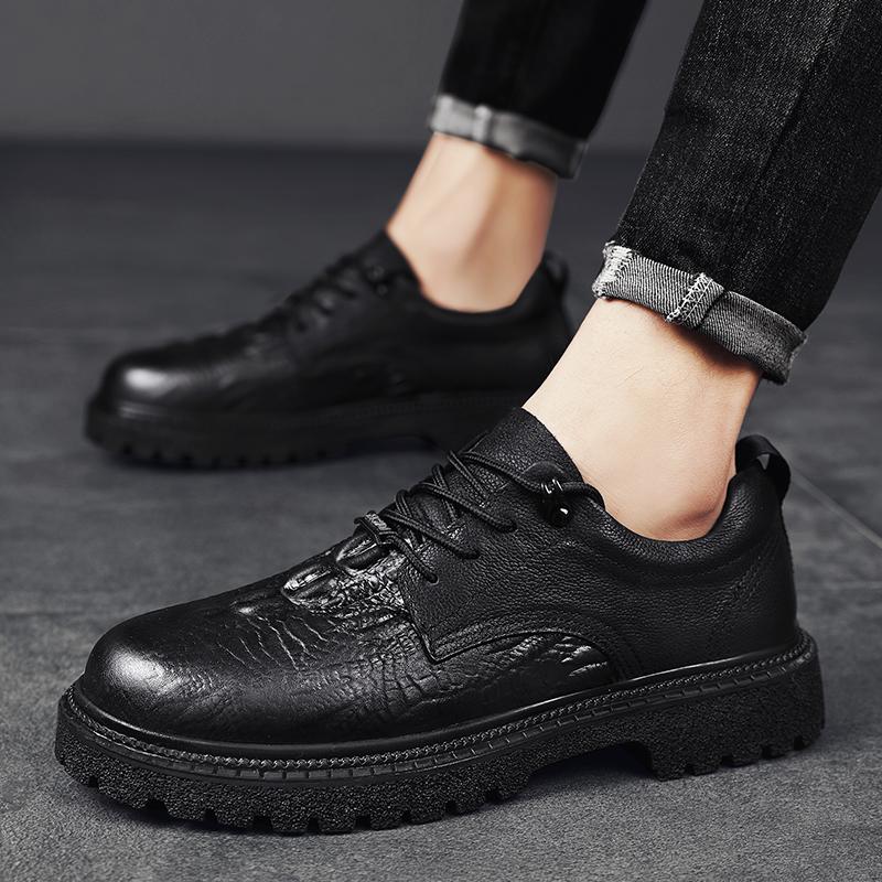 Pantofi Casual Bărbați Brock Oxford Retro Model Crocodil Piele Naturală Pantofi Formale Bărbați Primăvară Toamnă 2024 Pantofi Noi Bărbați Mărimea 46