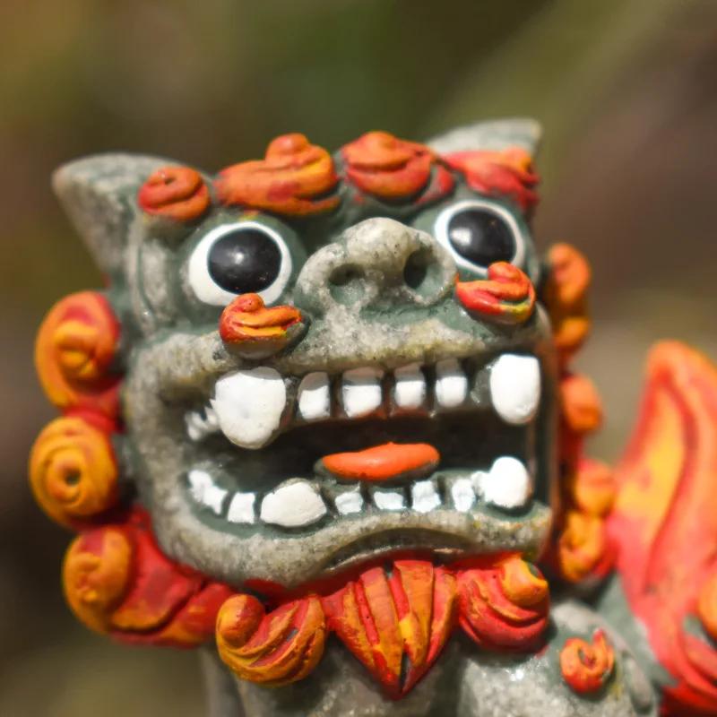 Chinese Stone Lion Statue Hand Carved Mini Guardian Sculpture for Home Desk Decor Lucky Wealth Blessing Gift