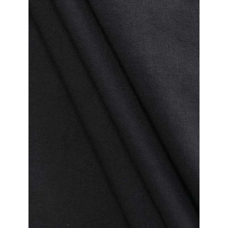 Europäische Größe Schwarzes Kurzarm-T-Shirt mit Leopardenmuster "LOVE" Design, Rundhalsausschnitt, Lässiger Stil, Geeignet für Frühling/Sommer, Valentinstag, Damen