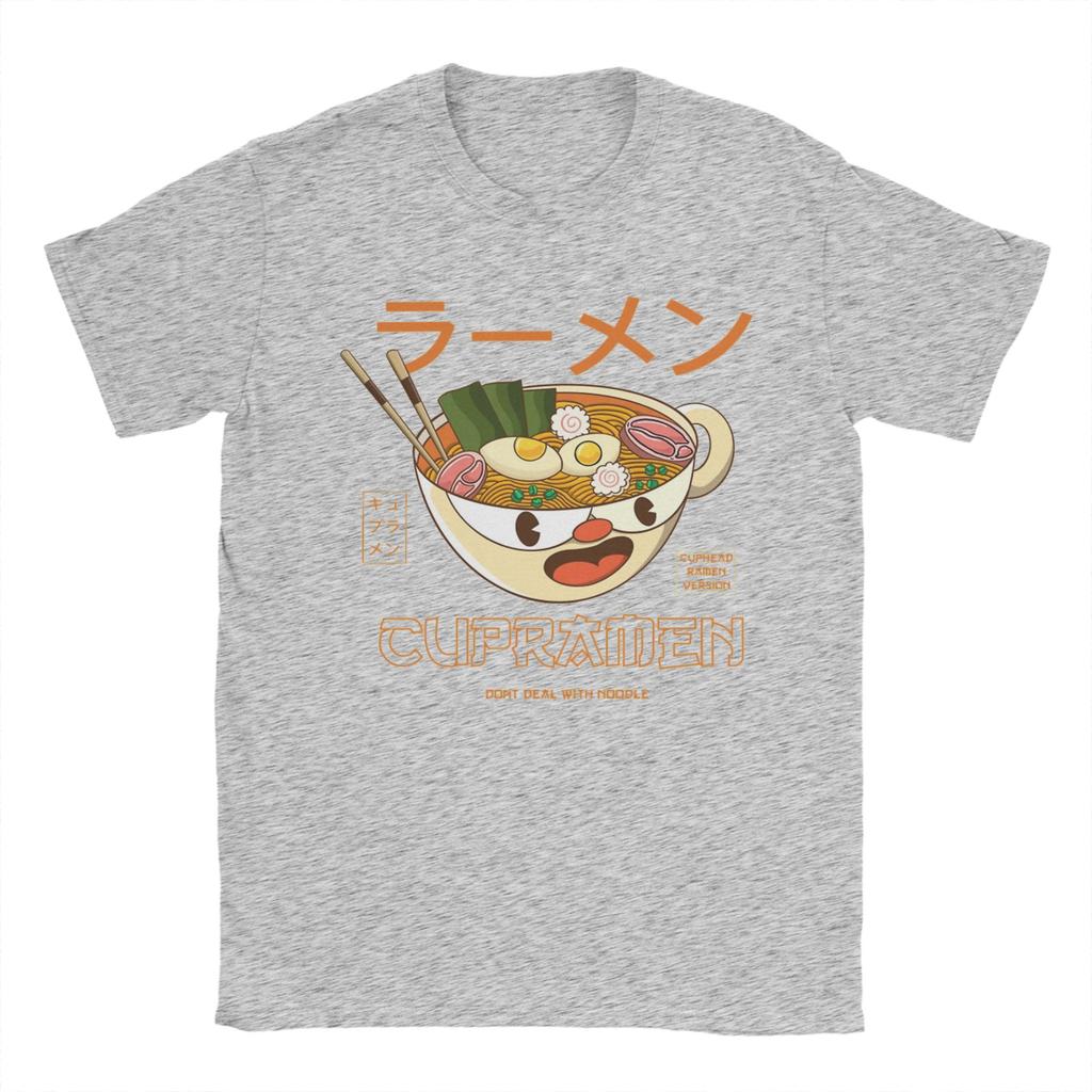 Cupramen Cuphead T-shirt Été Hip Hop T-shirts Homme Coton Col Rond Oversize Manches Courtes Y2K T-shirt Drôle