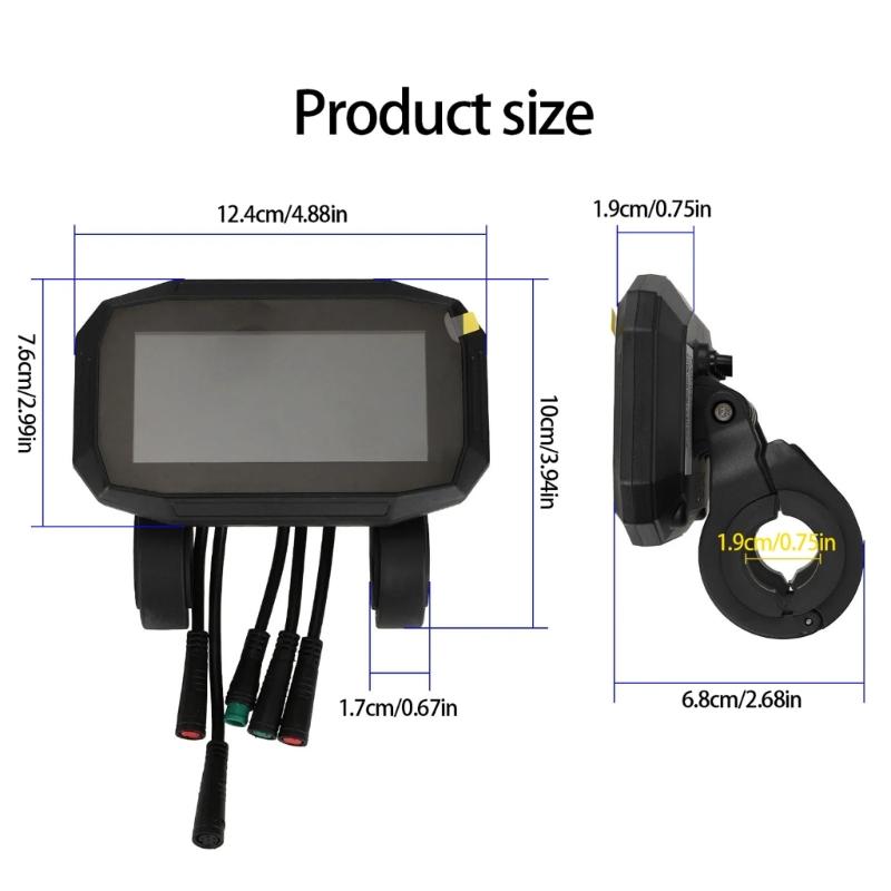 Electric Scooter Display Plastic Color Screen LCD Dashboard Replacement Color Screen Controller Assembly Quick Install
