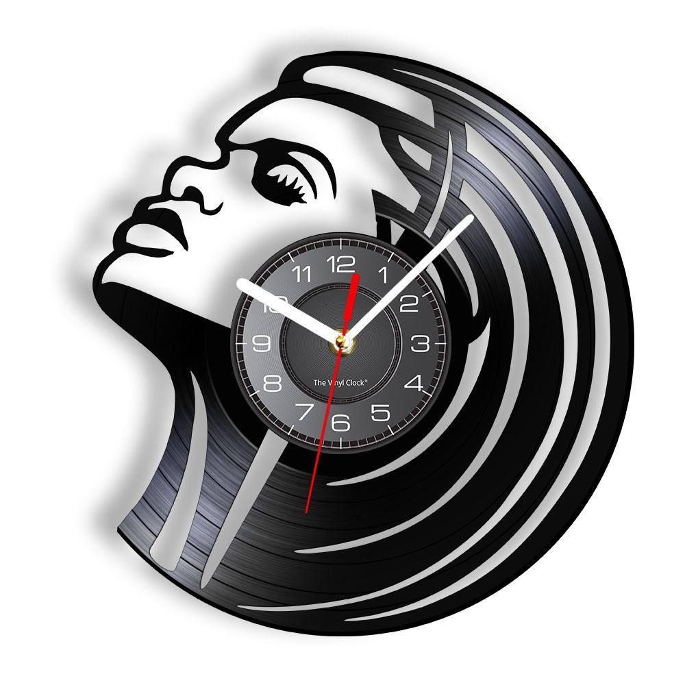 Music Is My Life Music Inspirational Quote Home Decor Music Headphone Wall Clock Rock n Roll Vintage Vinyl Record Wall Clock
