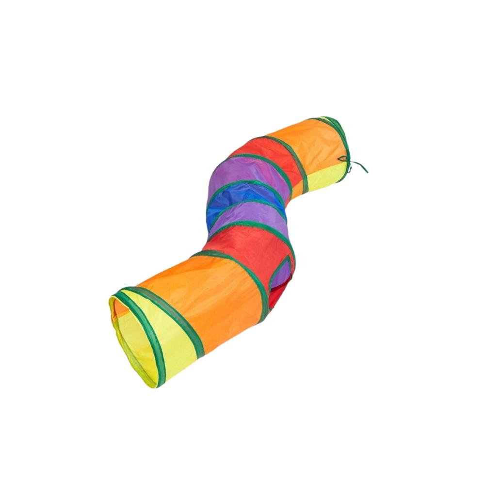 Colorful Folding Cat Tunnel Toys Breathable Kitty Training Toy Pet Collapsible Tube Toy  Training