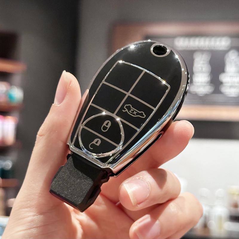 Schlüsselanhänger-Abdeckung für Dodge Ram 1500 Challenger Charger Durango Grand Caravan Journey Chrysler 300 Town Country für Jeep Keyless Entry