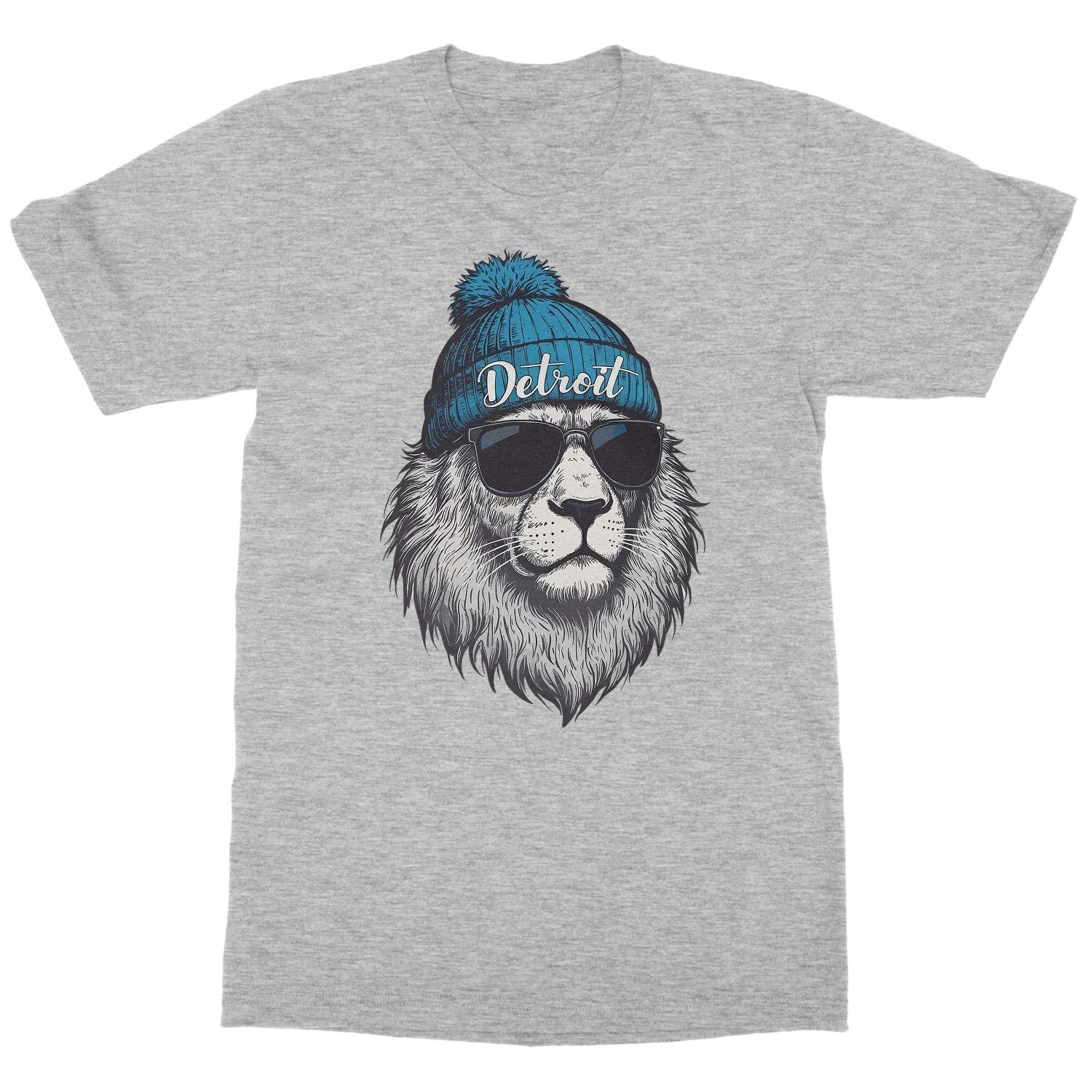 Cool Lion Support Detroit Design - Fans Gift Unisex T-Shirt S