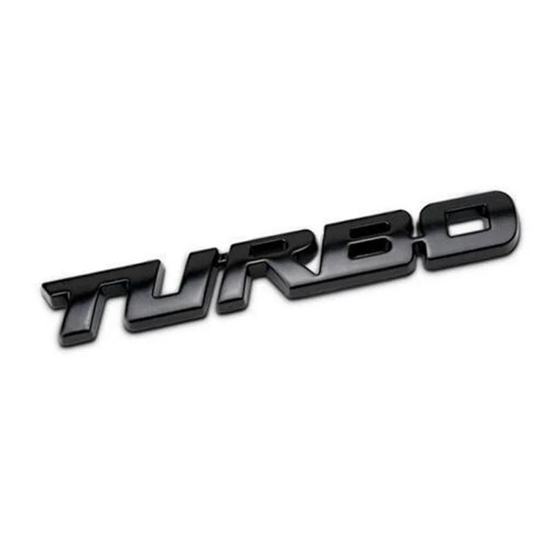 Turbo car alloy sticker 3D Metal Letter Pattern Car Emblem Car Motorcycle Decal Decor Car Body Rear Tailgate 3D Car Stickers