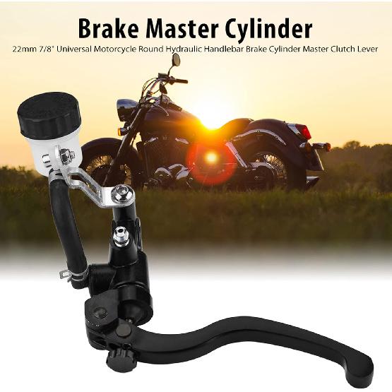 Pissente 22mm Universal Motorcycle Brake Master Cylinder Clutch Lever Hydraulic Handlebar Replacement with Aluminum Alloy for Most 7/8 Motorcycles