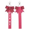 Pack of 8 Elegant Glitter Cheerleader Keychain Accessories Rhinestones Cheer Bowknot Ribbon Sports Team Spirit Gifts