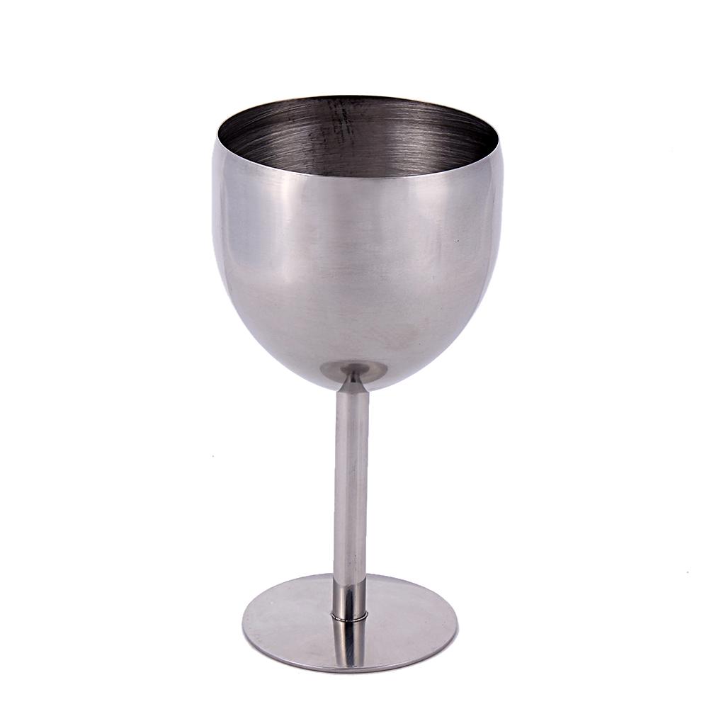 380ML High Quality Brilliant Stainless Steel Wine Glass Wine Tasting Goblet