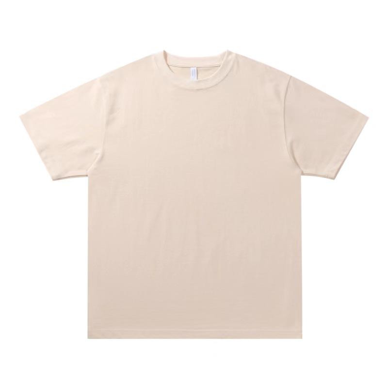 Unisex Oversized Round Neck Summer T-Shirt - Heavyweight, Short-Sleeved, Drop Shoulder Style, All-Match Fashion Top