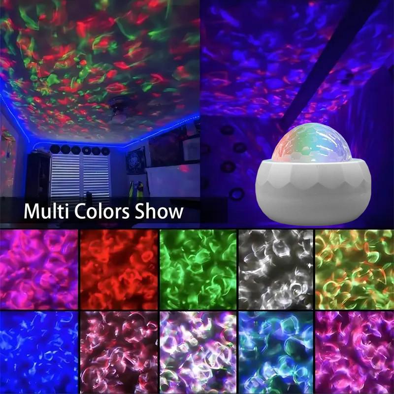 Seven-Color Aurora Starry Sky Lamp with Water Ripple Projection