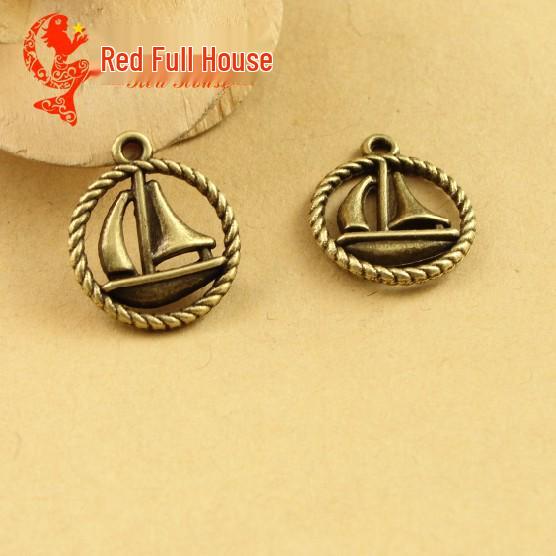 Antique Blue "Smooth Sailing" 1.3g Pendant Phone Accessories - Pack of 100